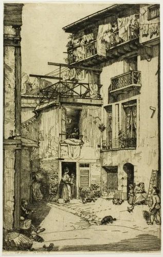 Cour des Gobelins by Donald Shaw MacLaughlan, print, 1901
