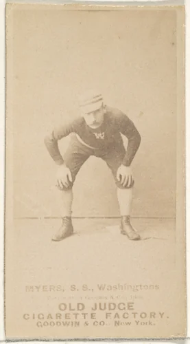 James Albert "Al" Myers, Shortstop, Washington Nationals, from the Old Judge series (N172) for Old Judge Cigarettes by Goodwin & Company, photograph, 1887-1890