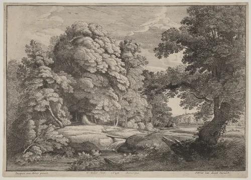 The Bridge over the Waterfall by Wenceslaus Hollar
Jacques d' Artois, print, 1648
