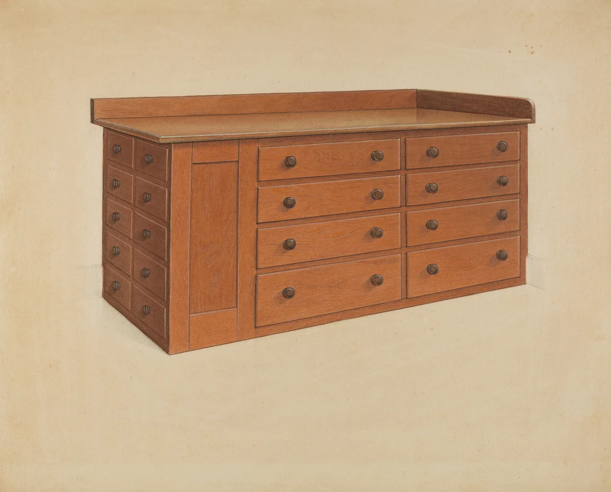 Tailor's Table by Winslow Rich, index of american design, 1937