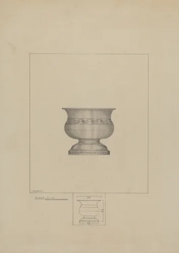 Pewter Bowl by Henry Meyers, index of american design, 1936