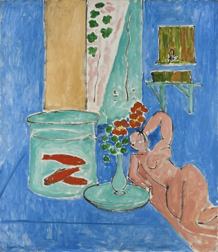 Goldfish and Sculpture by Henri Matisse, painting, 1912