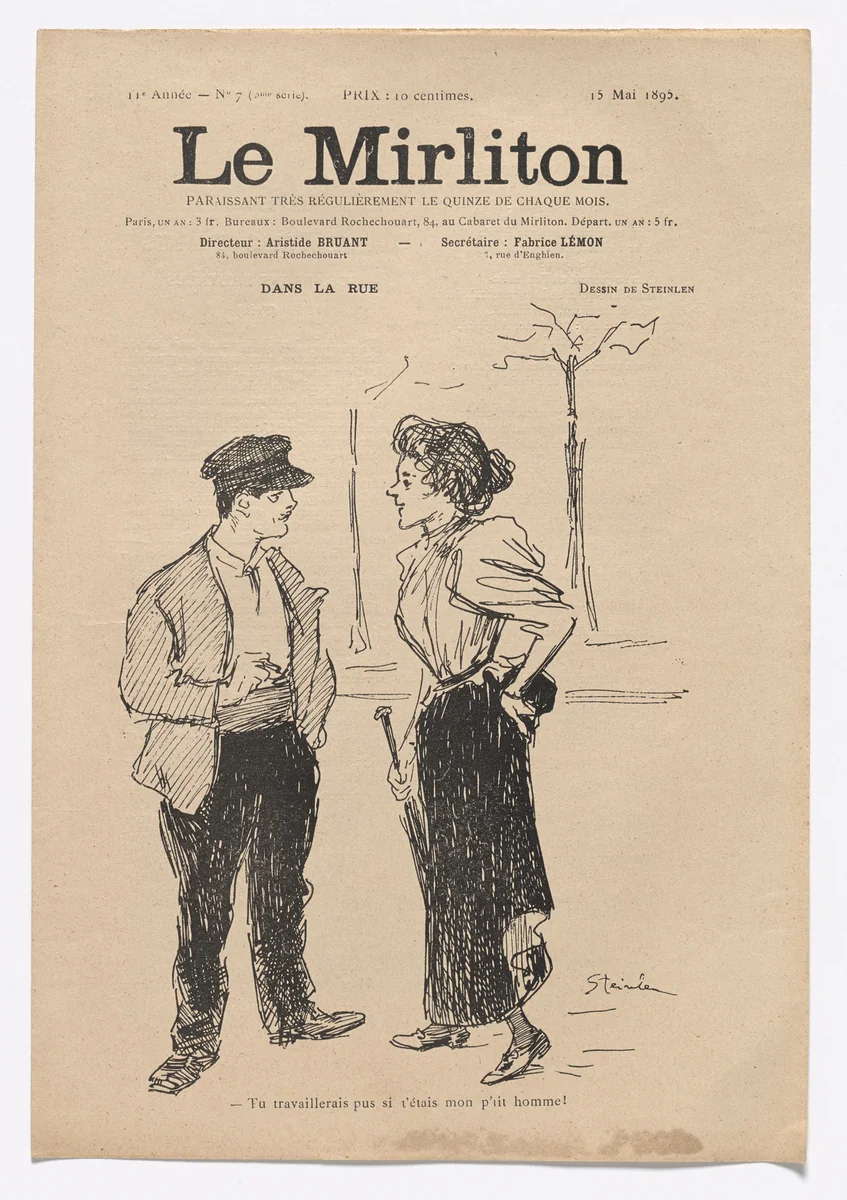 Le Mirliton, no. 7 by Théophile-Alexandre Steinlen, periodical, 1895