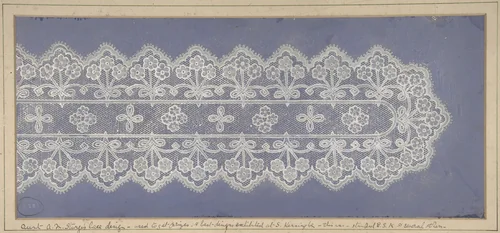 Design for lace by anonymous, drawing, 1800-1900