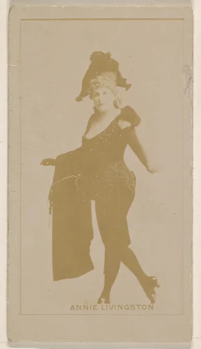 Annie Livingston, from the Actresses series (N245) issued by Kinney Brothers to promote Sweet Caporal Cigarettes by Kinney Brothers Tobacco Company, photograph, 1890