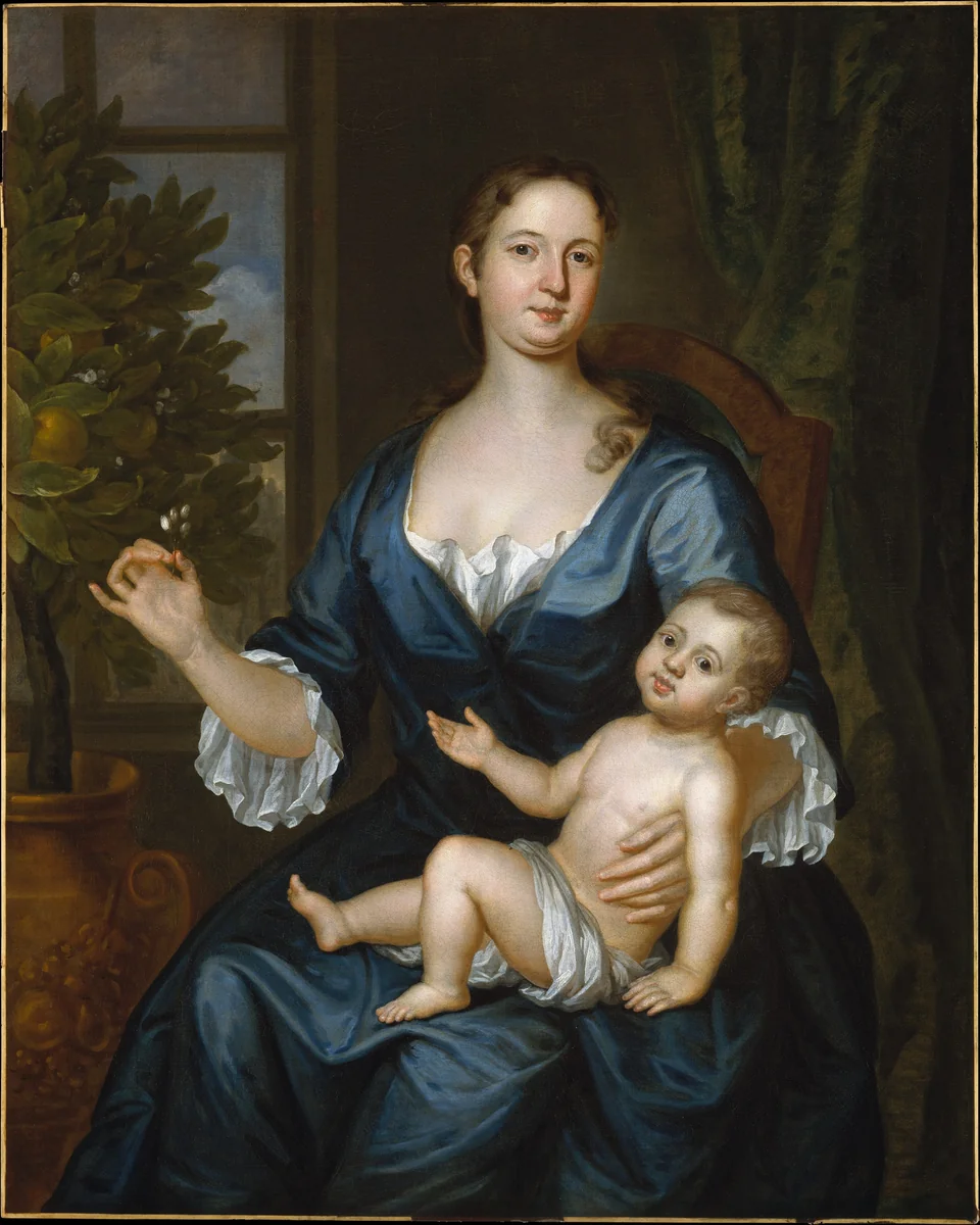 Mrs. Francis Brinley and Her Son Francis by John Smibert, artwork, 1729