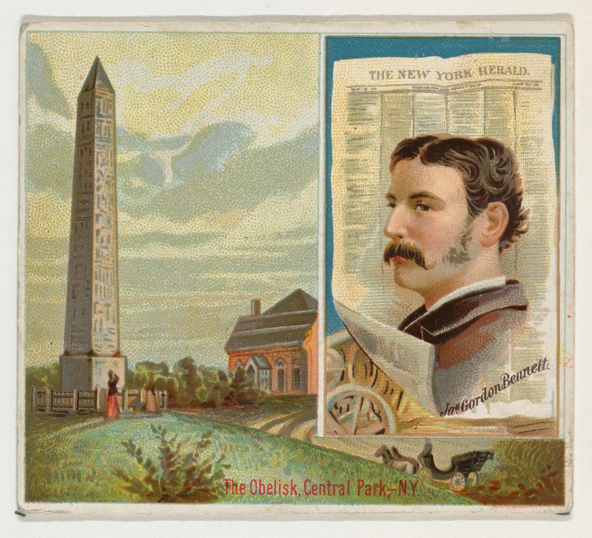 James Gordon Bennett, The New York Herald, from the American Editors series (N35) for Allen & Ginter Cigarettes by Allen & Ginter, print, 1887