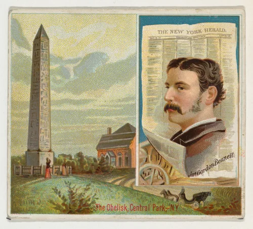 James Gordon Bennett, The New York Herald, from the American Editors series (N35) for Allen & Ginter Cigarettes by Allen & Ginter, print, 1887
