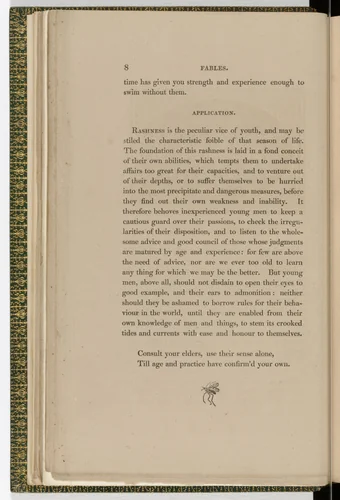 Tailpiece (page 8) from The Fables of Aesop by Thomas Bewick, illustrated book, 1818