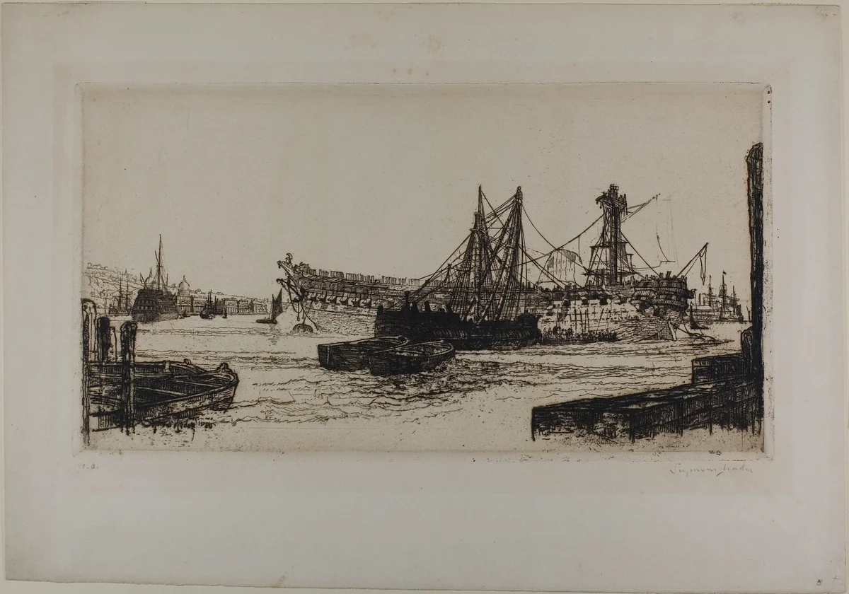 Breaking Up of the Agamemnon, No. II by Francis Seymour-Haden, print, 1880