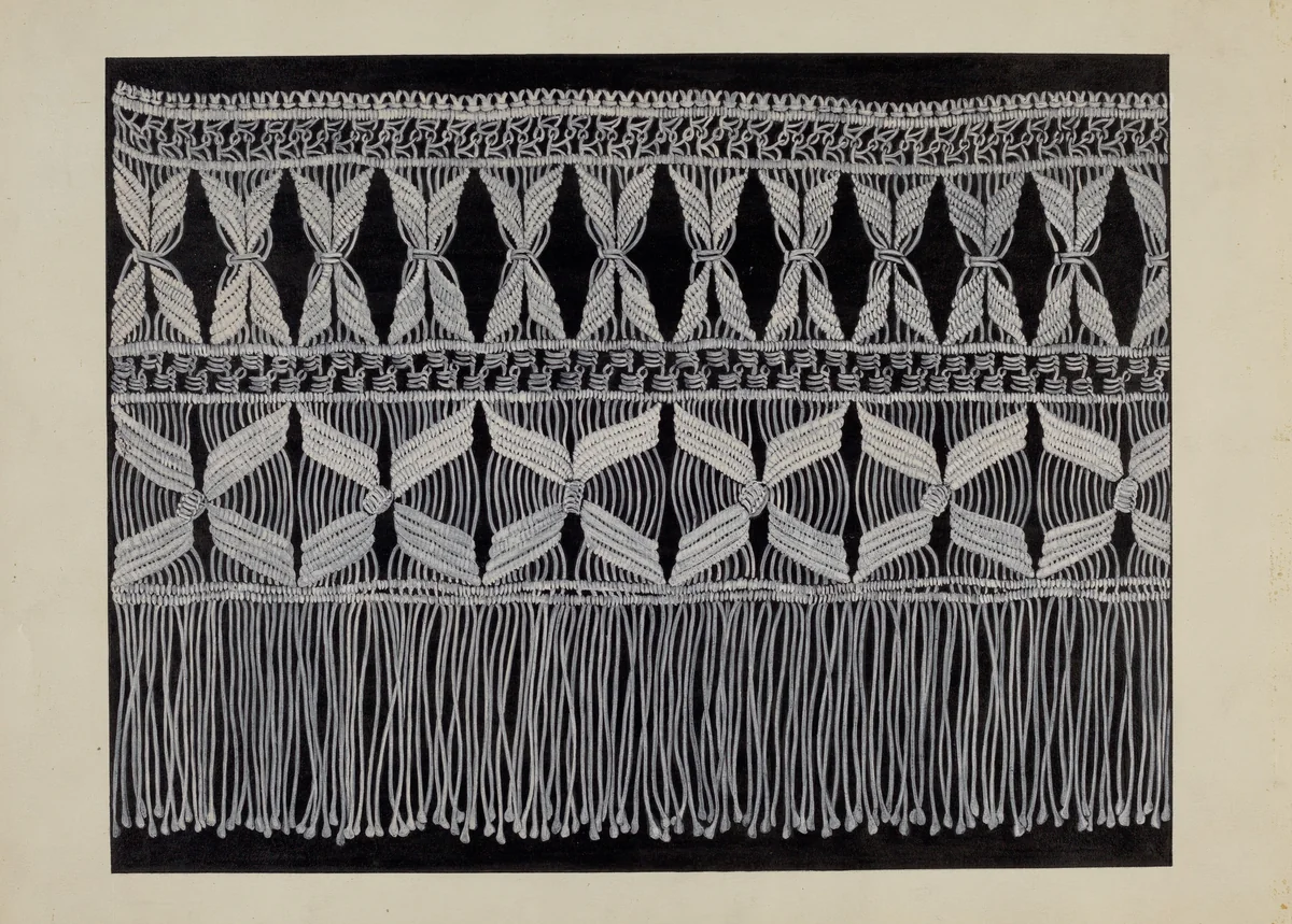 Macrame/Lace by Bertha Semple, index of american design, 1936