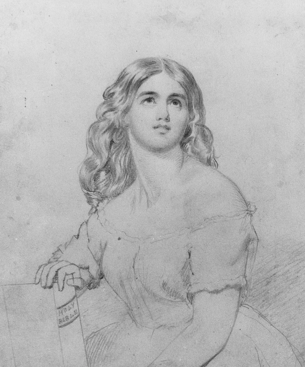 Holy Eyes (from McGuire Scrapbook) by Thomas Story Officer, artwork, 1850