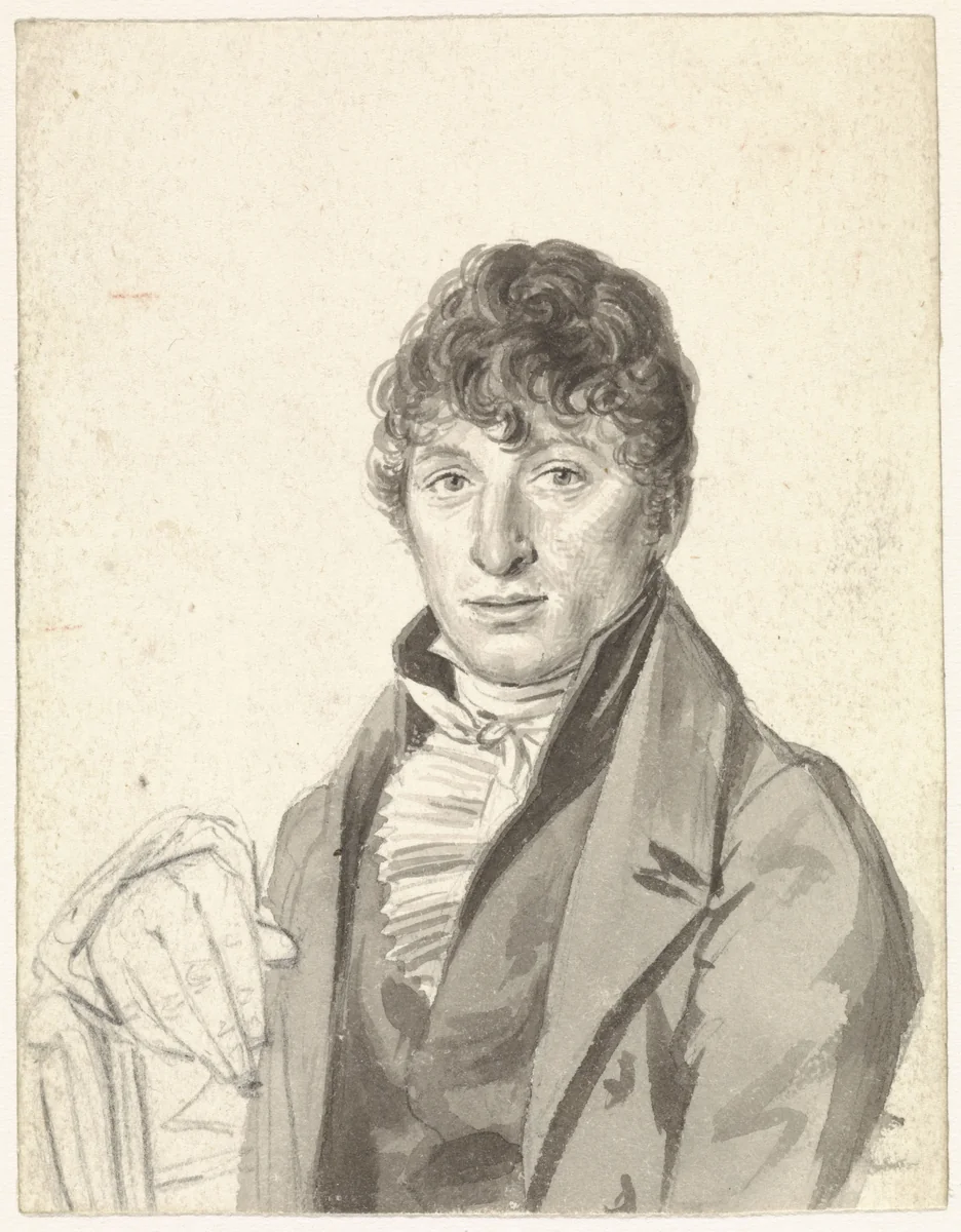 Portret van Pieter Martinus Gregoor by Hendrik Willem Caspari, drawing, 1790-1829