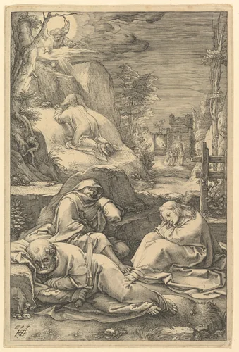 The Agony in the Garden, from "The Passion of Christ" by Hendrick Goltzius, print, 1597