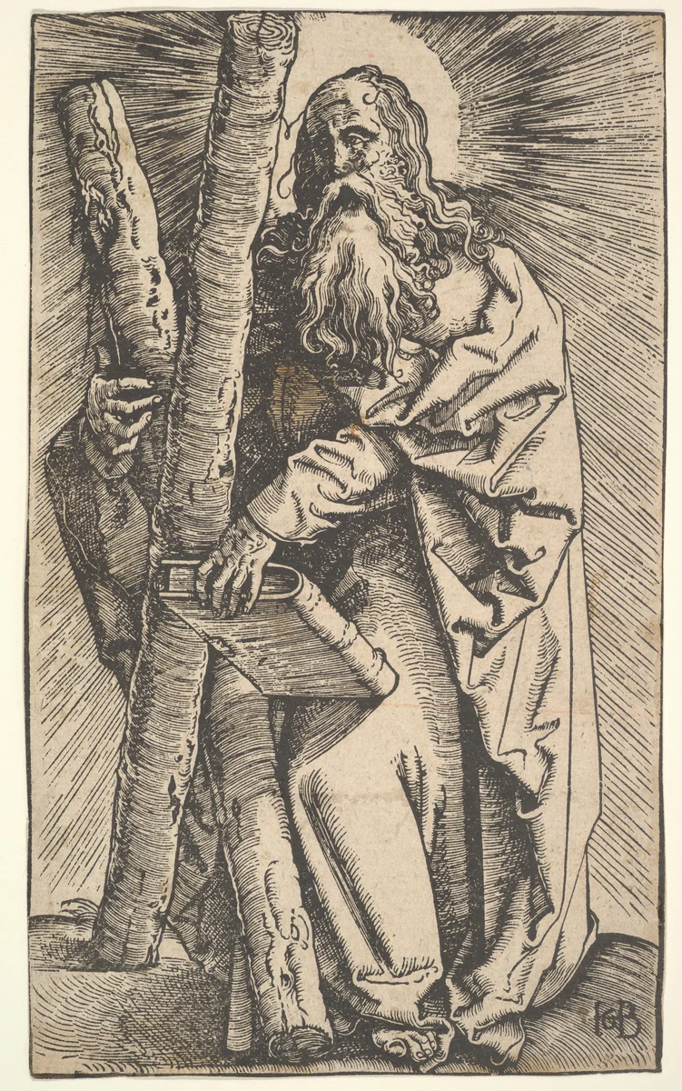 Saint Andrew by Hans Baldung, print, 1480-1540