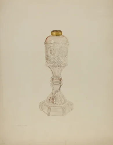 Glass Lamp by Frank M. Keane, index of american design, 1941