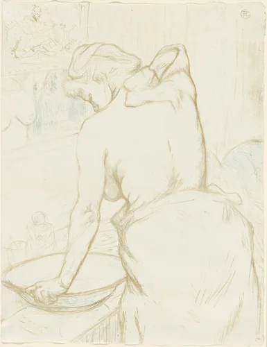 Woman Washing—The Toilet, plate five from Elles by Henri de Toulouse-Lautrec, print, 1896