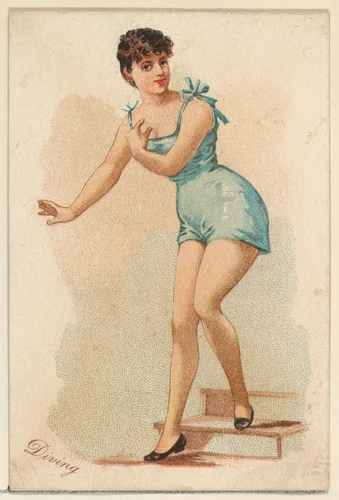 Diving, from the Pretty Athletes series (N196) issued by Wm. S. Kimball & Co. by William S. Kimball & Company, print, 1889