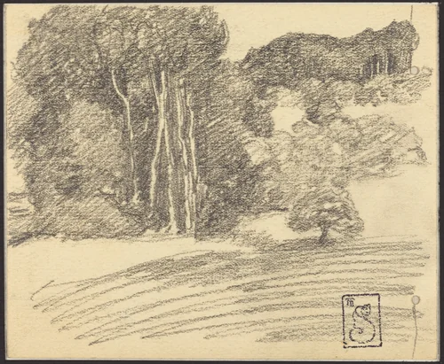 The Forest at Courdemanche by Théophile Alexandre Steinlen, drawing, 1859-1923