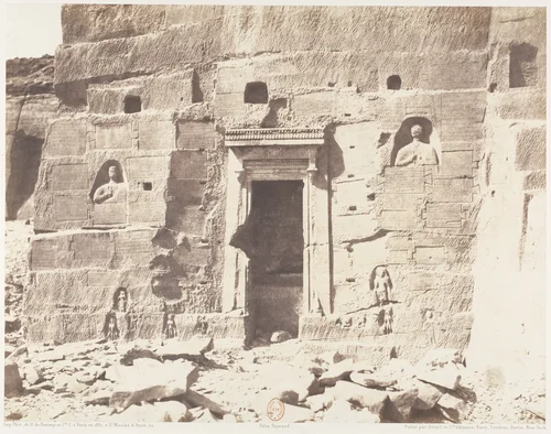 Kardâcy, Sanctuaire, Niches et Inscriptions Taillées dans les Carrières by Félix Teynard, photograph, 1851-1852