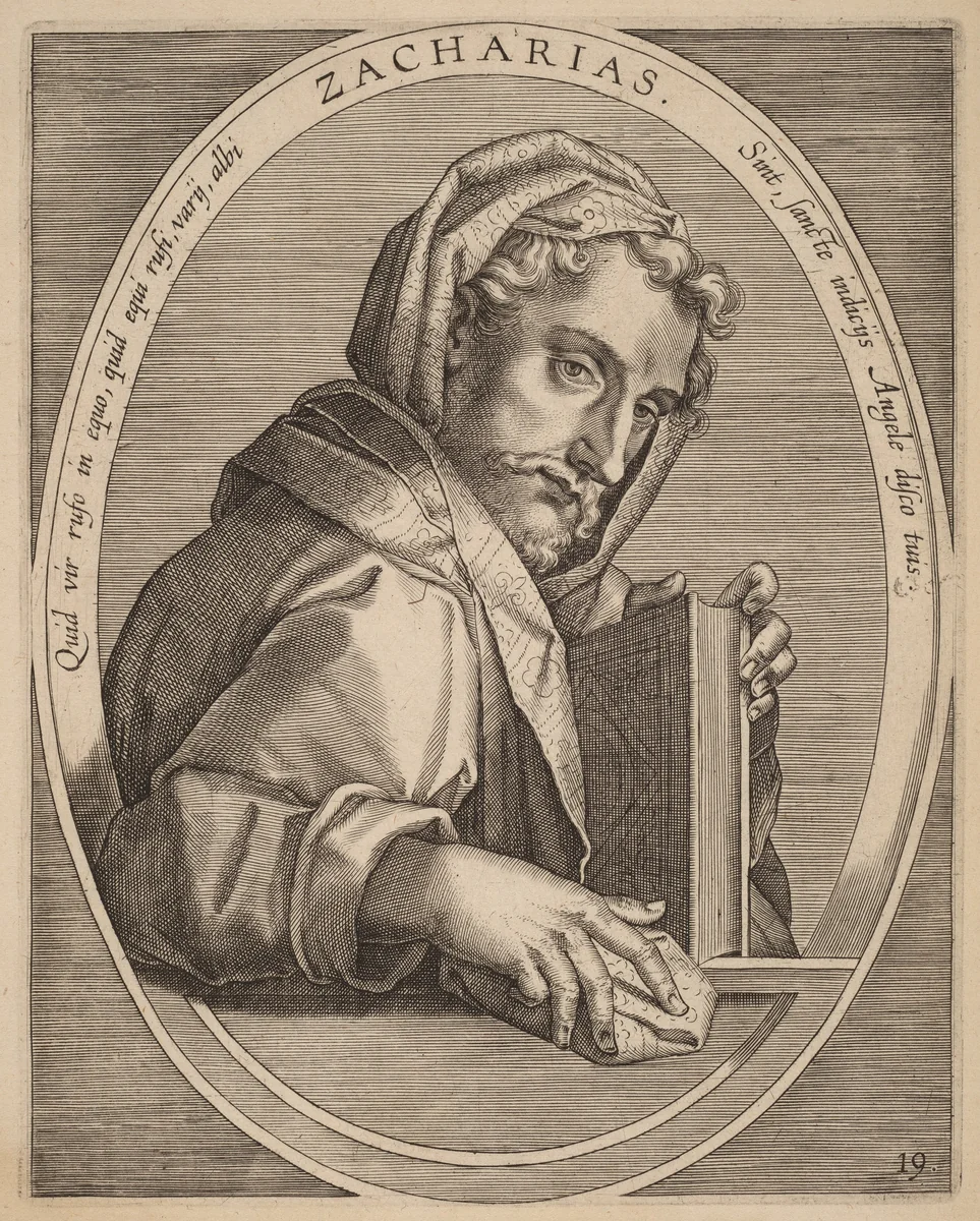 Zaccarias by Theodor Galle; Jan van der Straet, print, 1613