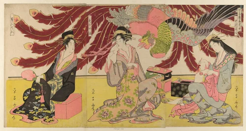 The Courtesans of the Chojiya on Display in the Daytime (Chojiya hirumise) by Chokosai Eisho, print, 1791-1803