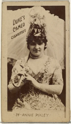 Card Number 34, Annie Pixley, from the Actors and Actresses series (N145-4) issued by Duke Sons & Co. to promote Cameo Cigarettes by W. Duke, Sons & Co., photograph, 1880-1889
