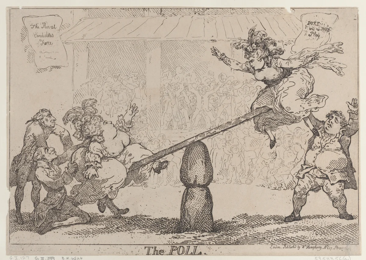 The Poll by Thomas Rowlandson, print, 1784