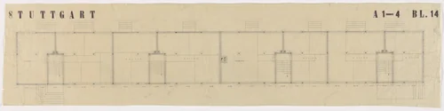 Weissenhof Apartment House, "The Dwelling" Exhibition, Stuttgart, Germany (Basement plan) by Ludwig Mies van der Rohe, mies van der rohe archive, 1926