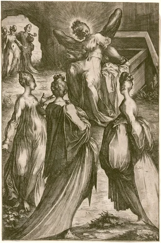 The Three Marys at the Tomb by Jacques Bellange, print, 1594-1616