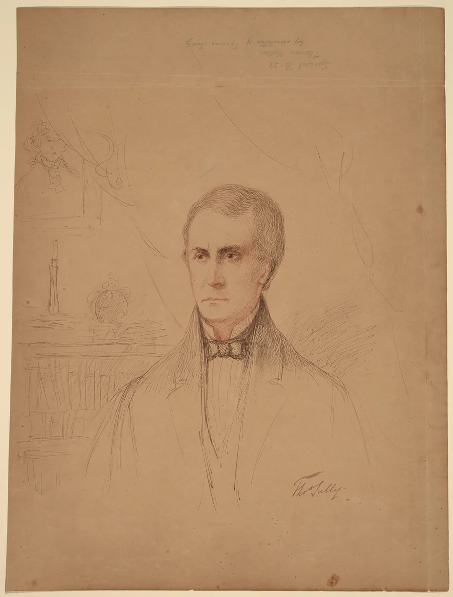 Thomas Mellon by Anonymous Artist; Thomas Sully, drawing, 1783-1872