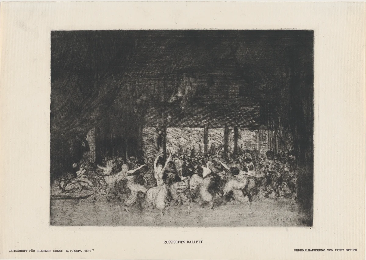 Russian Ballet by Ernst Oppler, print, 1880-1929