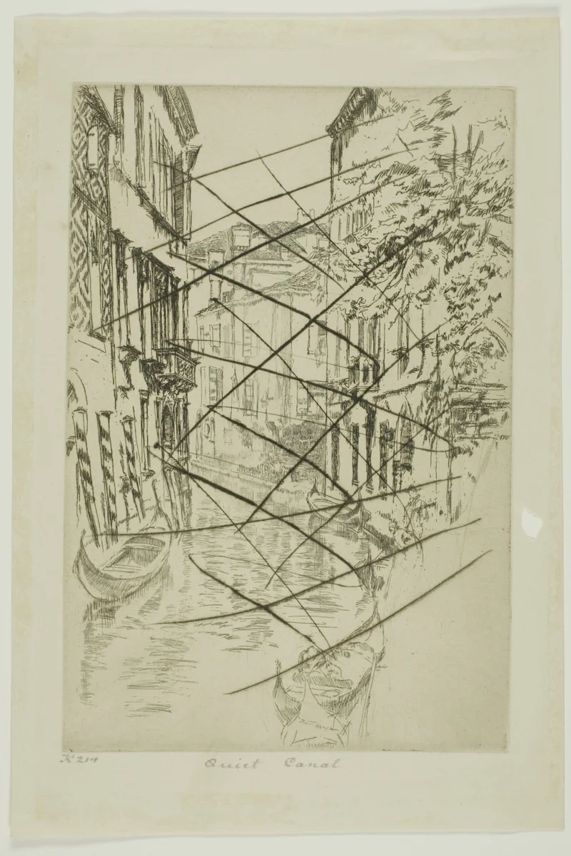 Quiet Canal by James McNeill Whistler, print, 1879-1880