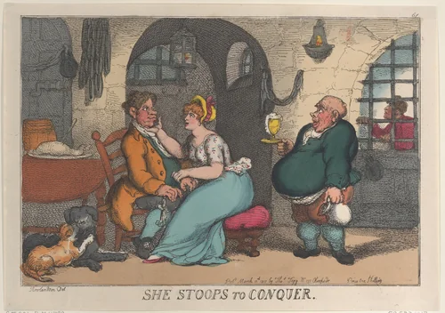 She Stoops to Conquer by Thomas Rowlandson, print, 1811