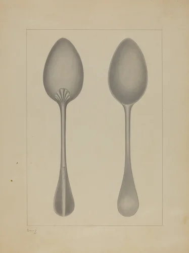 Pewter Spoon by Burton Ewing, index of american design, 1937