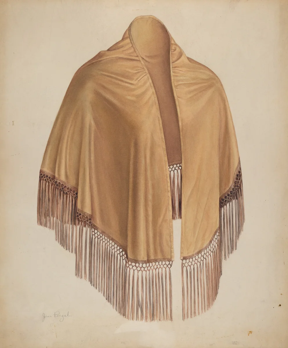 Shawl by Jean Peszel, index of american design, 1939