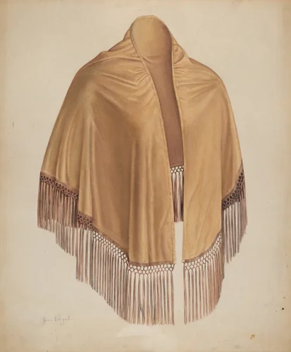 Shawl by Jean Peszel, index of american design, 1939