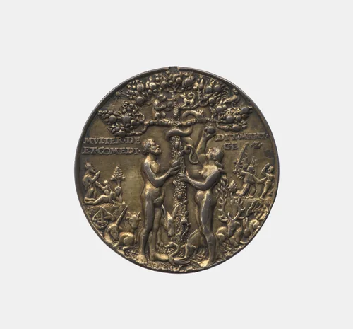 Fall of Man | Crucifixion by Hans Reinhart, metalwork, 1530-1580