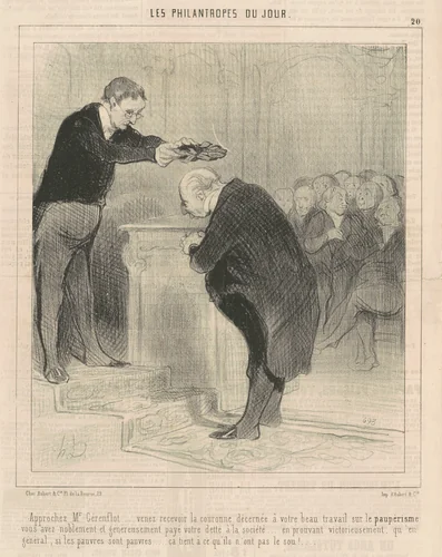 Approchez M. Gérenflot ... venez recevoir ... by Honoré Daumier, print, 1844