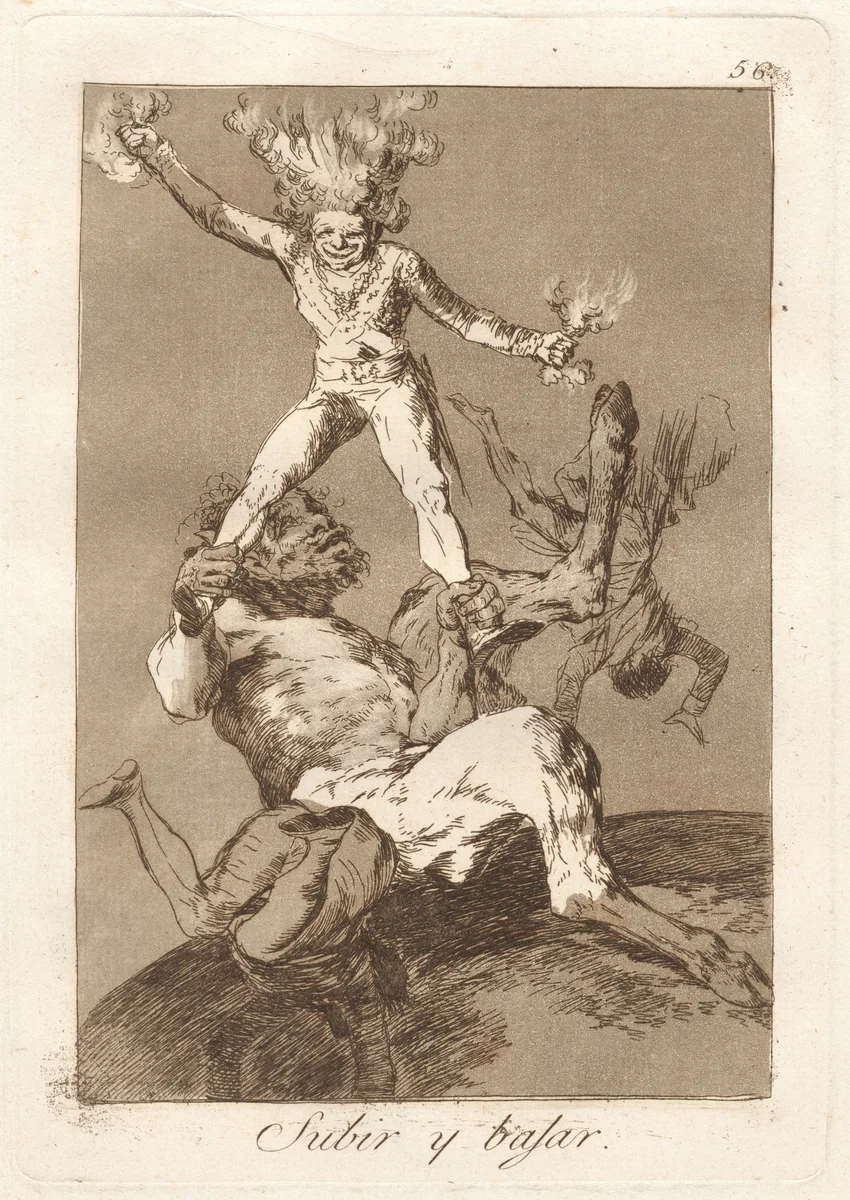 Subir y bajar (To Rise and To Fall) by Francisco Goya, print, 1799