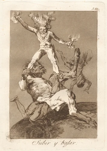 Subir y bajar (To Rise and To Fall) by Francisco Goya, print, 1799