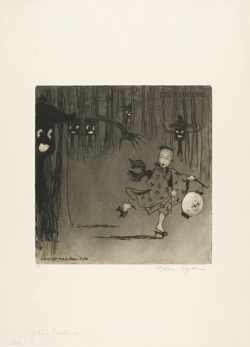 Goblin Lanterns by Helen Hyde, print, 1906