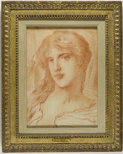 Head by Simeon Solomon, print, 1875-1885