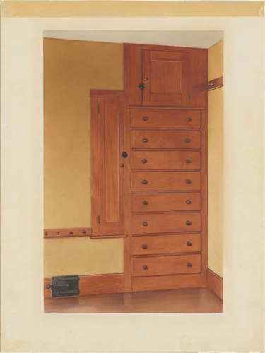 Built-in Cupboard and Drawers by Alfred H. Smith, index of american design, 1937