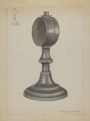 Lamp by Rollington Campbell, index of american design, 1936