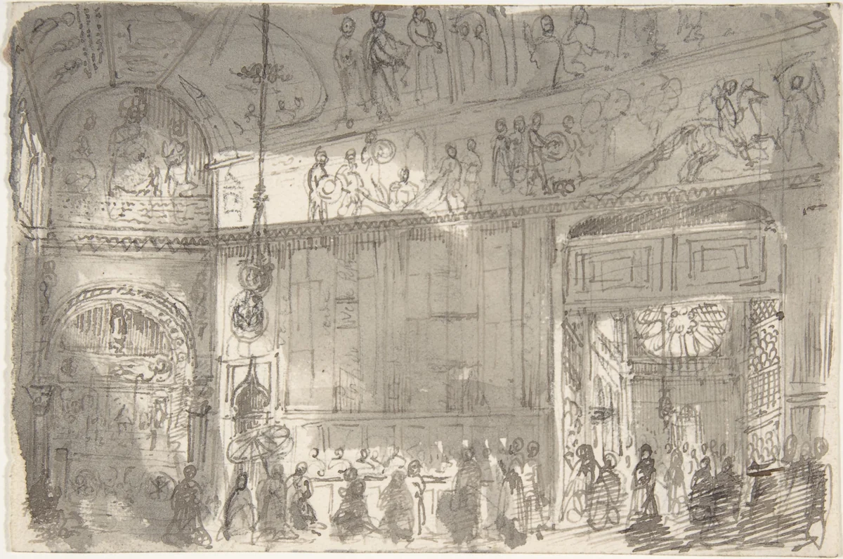 Interior of a Chapel by anonymous, drawing, 1800-1850
