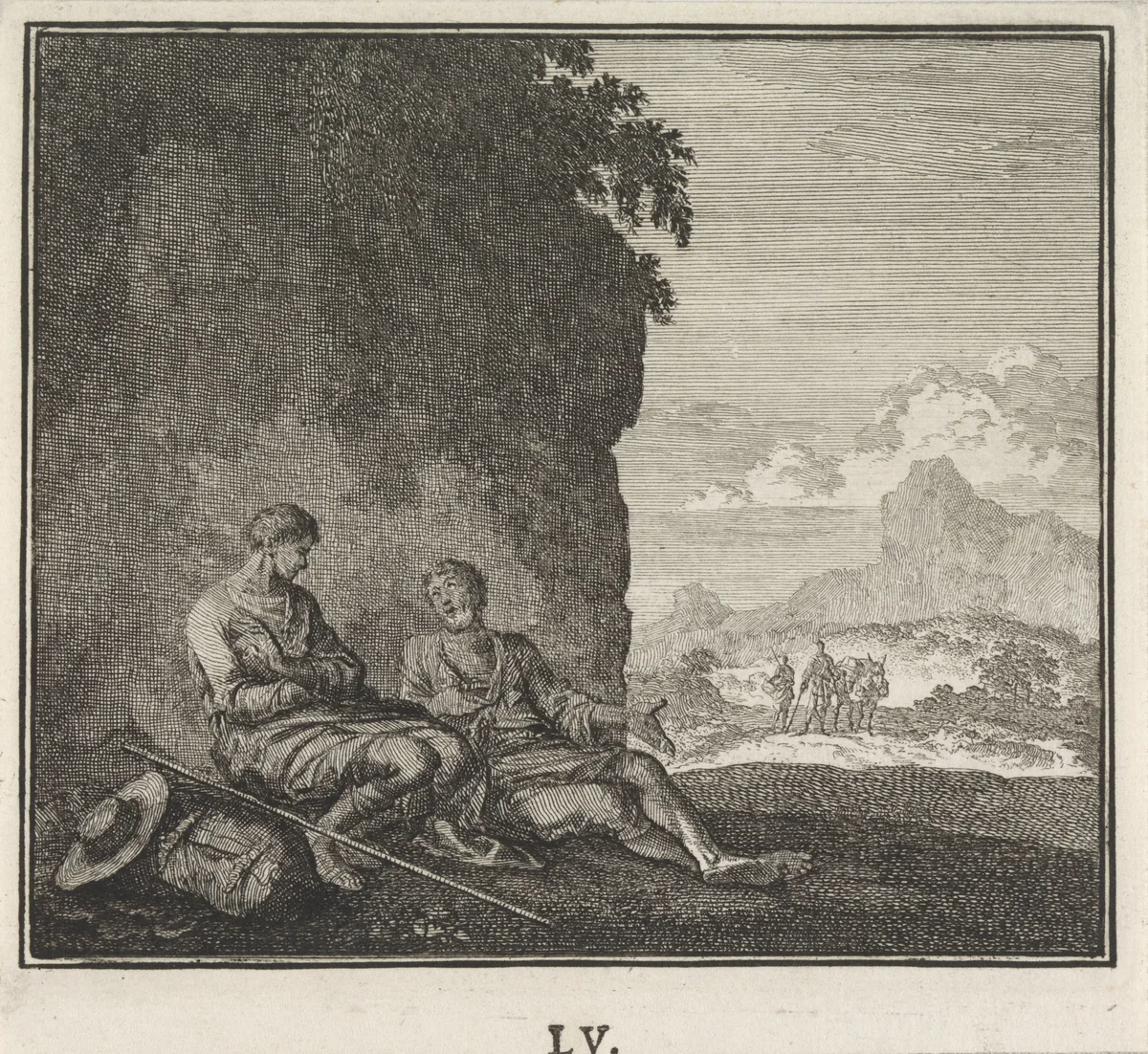 Embleem: schaduw by Jan Luyken, print, 1695-1705