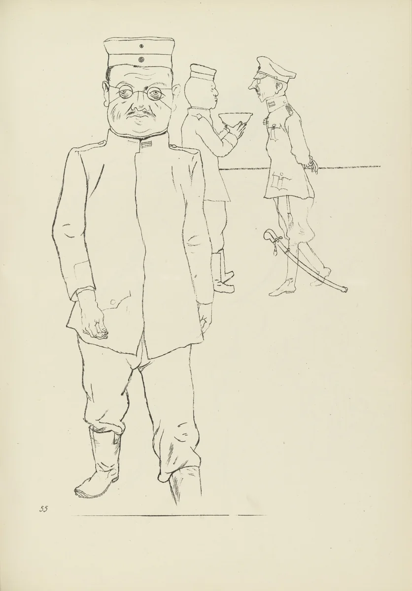 Garnisonsverwendungsfähig (plate, folio 68) from Ecce Homo by George Grosz, illustrated book, 1922