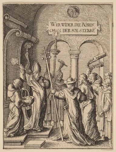 Jesus before Caiaphas by Wenceslaus Hollar
Hans Holbein the younger, print, 1607-1677