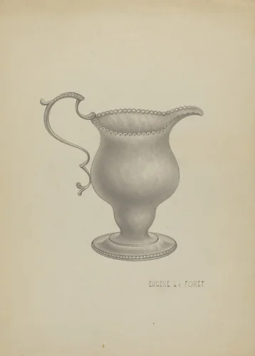 Silver Cream Pitcher by Eugene La Foret, index of american design, 1936